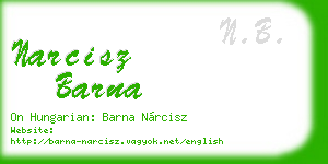 narcisz barna business card