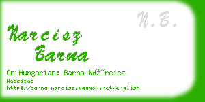 narcisz barna business card